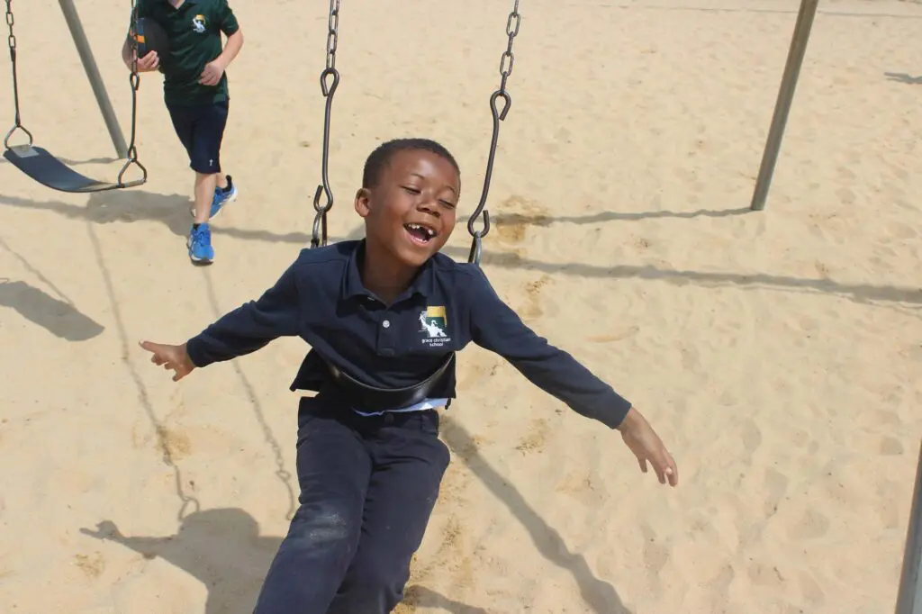 elementary student on playground
